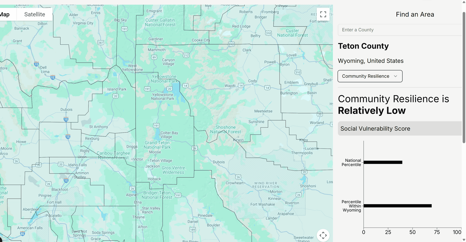 Community resilience data