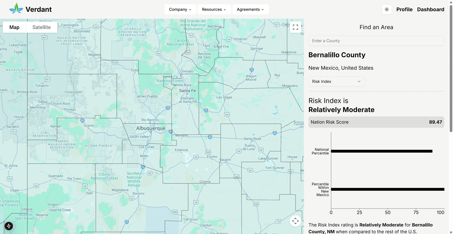 Search results for a county